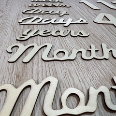 月齢フォト 天然木製 30枚セットの画像