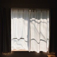 裏地付き遮光2級・遮熱カーテン➕レースカーテンの画像