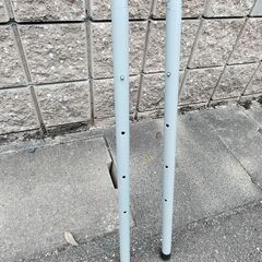 テントポール、タープポール スチール製シルバー  196cm～226cmの画像