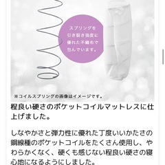 [新品/未使用]
折り畳み ポケットコイル マットレスの画像