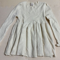 【AJUGA.】ペプラムニット（キッズサイズ120-130)　アイボリーの画像