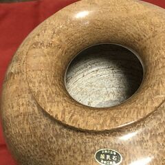 鍾乳石壺　花瓶　美術工芸品　18kg　底に文字記載有の画像