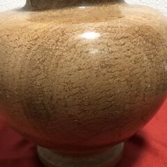 鍾乳石壺　花瓶　美術工芸品　18kg　底に文字記載有の画像