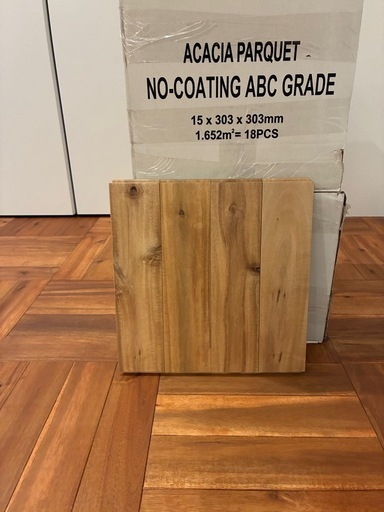 新品未使用 パーケットフローリング　クリアオイル塗装