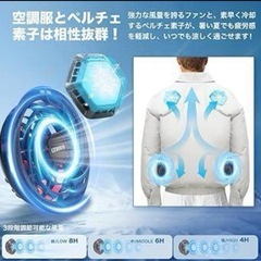 【新品】空調服　バッテリー付き　XLの画像
