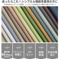 【一級遮光】両開きカーテン&レースセットの画像