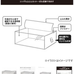 防ダニ加工 ハンドル付きふとん袋 布団ケースの画像