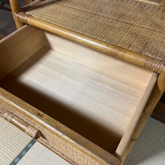 籐ラタン4段チェストの画像
