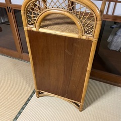 籐ラタン4段チェストの画像