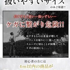 未使用 高枝切りノコギリ 三面歯状 スピーディー切断 4ｍの画像