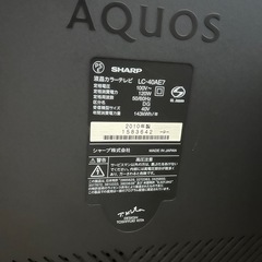 AQUOS SHARP テレビ　40インチ の画像