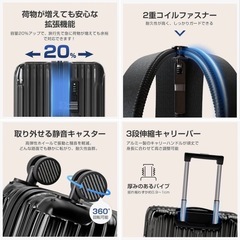 未使用品・スーツケースMサイズ（4~7泊/65L）の画像