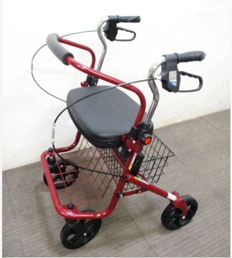 Alidge　シルバーカート　折り畳み式 歩行器 ブレーキ付 座れる 軽量 おしゃれ　歩行補助車 4輪 補助具　手押し車　ショッピングカート