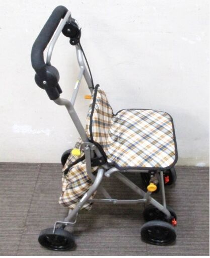 楽々健　シルバーカー『ラクーノ　ウォーカー』折り畳み式　ブレーキ付　RKー01022　ショッピングカート　歩行器　手押し車　4輪