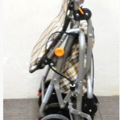 楽々健　シルバーカー『ラクーノ　ウォーカー』折り畳み式　ブレーキ付　RKー01022　ショッピングカート　歩行器　手押し車　4輪の画像