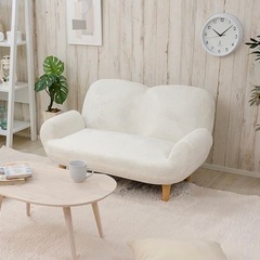 【ほぼ未使用/購入から１年未満】ソファー ホワイトの画像