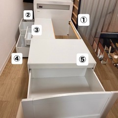 【決まりました】【急募】【8/17まで】収納付きベッドフレーム（シングル）の画像