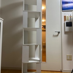 回転式本棚　ホワイトの画像