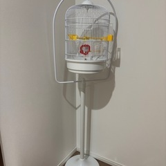 美品鳥カゴ　バードケージ&スタンドセット　ペット用品の画像