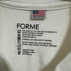 【フォルメ】 100%コットン ノースリーブTシャツ ホワイト の画像