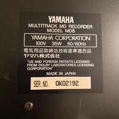 美品YAMAHA MD8 マルチ トラック MD レコーダー ヤマハ 宅録 録音の画像