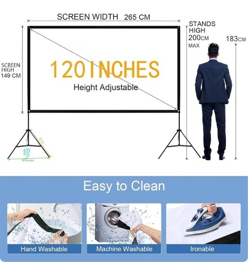 2024新登場 120インチ自立式＆屋内屋外兼用】VISULAPEX 工型スタンド