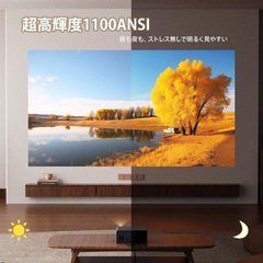 【1100ANSI・Google TV搭載】 Wanbo X5 Pro プロジェクター 超明るい 4K対応 フルHD 1.25:1投影比率 26dB静音 10000+アプリ 音声制御 天井 小型 5G WiFi瞬時ブルートゥース chromecast 対応 10W HiFi スピーカー内蔵 オートフォーカス/自動台形補正/スクリーンアジャスト/障害物自動回避 ARC ホームプロジェクターの画像