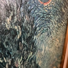 ゴッホ　夜のプロヴァンスの田舎道　複製画　6号　糸杉と星の見える道　ゴールド額縁　の画像