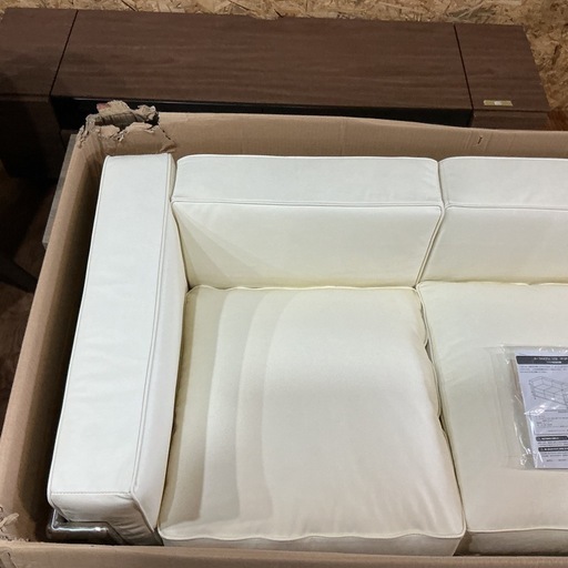 3人がけソファー?✨️取扱説明書付き‼️美品⭐️ル･コルビジェLC21P/2P/3Pアイボリーソファーチェア家具