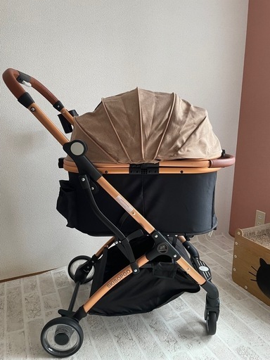 引き取り完了しましたSKISOPGOペットカート  カーキー色 360°回転