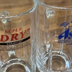 特大 アサヒスーパードライ 生ジョッキ 1L 2個セット Asahi SUPER DRY の画像