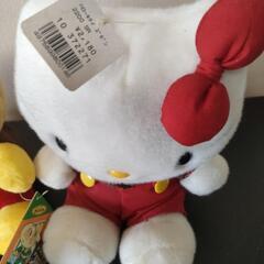 アンパンマンとキティーちゃんぬいぐるみの画像