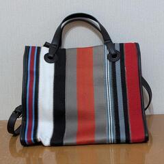 ZARA　ストライプデザイン　トートバッグの画像