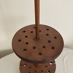 ヴィンテージ 木製 試験管スタンド】検：レトロアンティークディスプレイラック飾り台オブジェ実験器具の画像