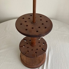 ヴィンテージ 木製 試験管スタンド】検：レトロアンティークディスプレイラック飾り台オブジェ実験器具の画像