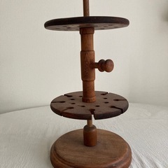ヴィンテージ 木製 試験管スタンド】検：レトロアンティークディスプレイラック飾り台オブジェ実験器具の画像