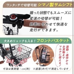 THREE STONE 折りたたみ自転車 自転車 20インチ P-008 シマノ6段ギア カゴ ライト ワイヤーロック錠 プレゼント 通勤 通学 街乗りの画像