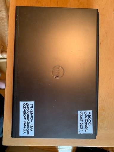 記念爆安大特価！Dell precision m6600改その⑯。i7 2640M 17インチ大画面 独立GPU搭載FireProM4000 　新品SSD480G＋HDD320Gメモリー16G　win10pro64bit。