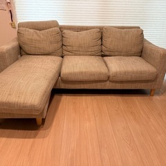 3人掛けカウチソファ　オットマン付き　2way 　幅183の画像
