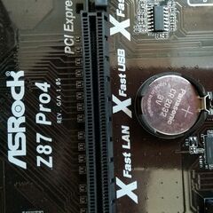 動作品・中古【送料込】CPU+マザーボード＋メモリ：第4世代IntelCore i7-4770とZ87 Pro4(LGA1150)とDDR3 PC12800 4GB×2枚の画像