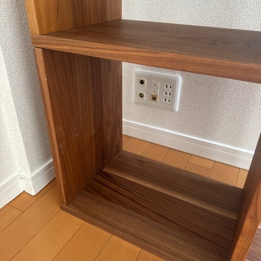 無印　スタッキングシェルフ　5段x3列　ウォールナット