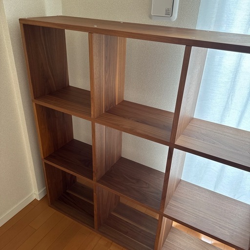 無印　スタッキングシェルフ　5段x3列　ウォールナット