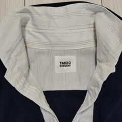 メンズ　タケオキクチ　ポロシャツ　紺色　Mサイズの画像