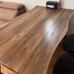 一枚木風　ダイニングテーブルの画像