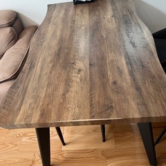 一枚木風　ダイニングテーブルの画像