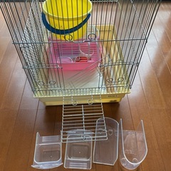 鳥かごセット(小さいカゴ付き)の画像