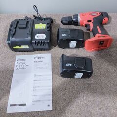 高儀 充電式 ドリルドライバー DDR-21CL 12V バッテリー×2 充電器付き M&M 無段変速 DIYの画像