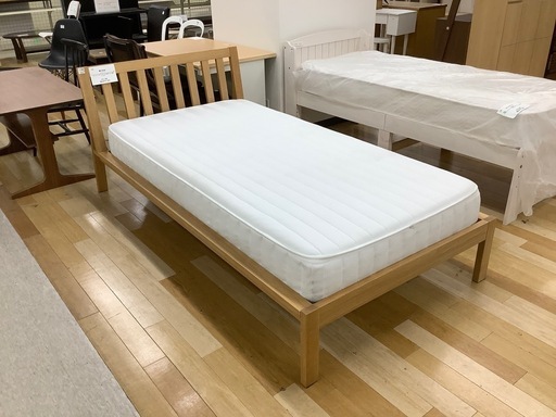 【トレファク　ラパーク岸和田店】シングルベッド　無印良品　オーク材　ナチュラル