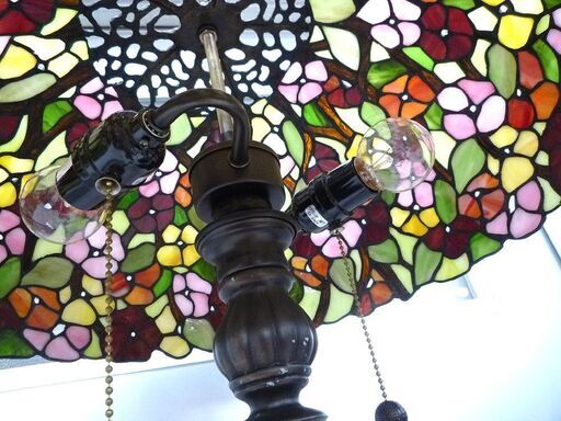 現状品 ステンドグラス フロアスタンド フロアライト 高さ 約163cm 2