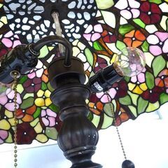現状品 ステンドグラス フロアスタンド フロアライト 高さ 約163cm ２灯式 中古 苫小牧西店の画像